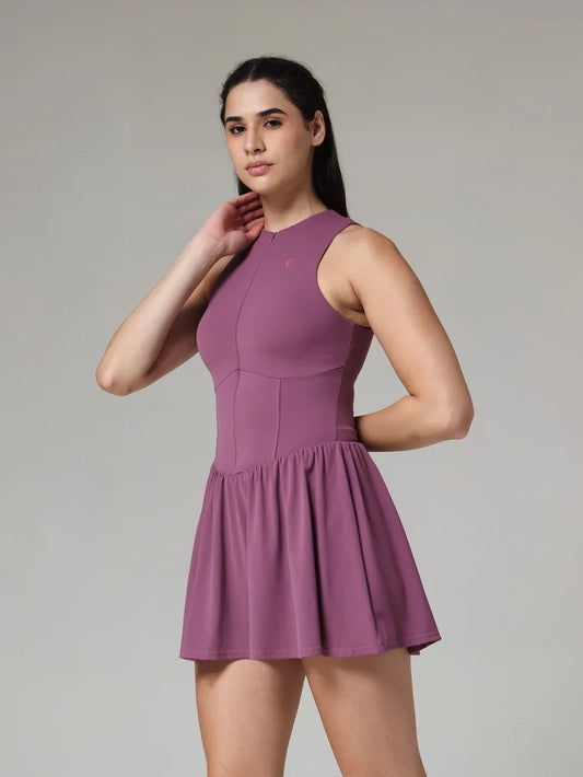 Mauve Sculpt Court Dress