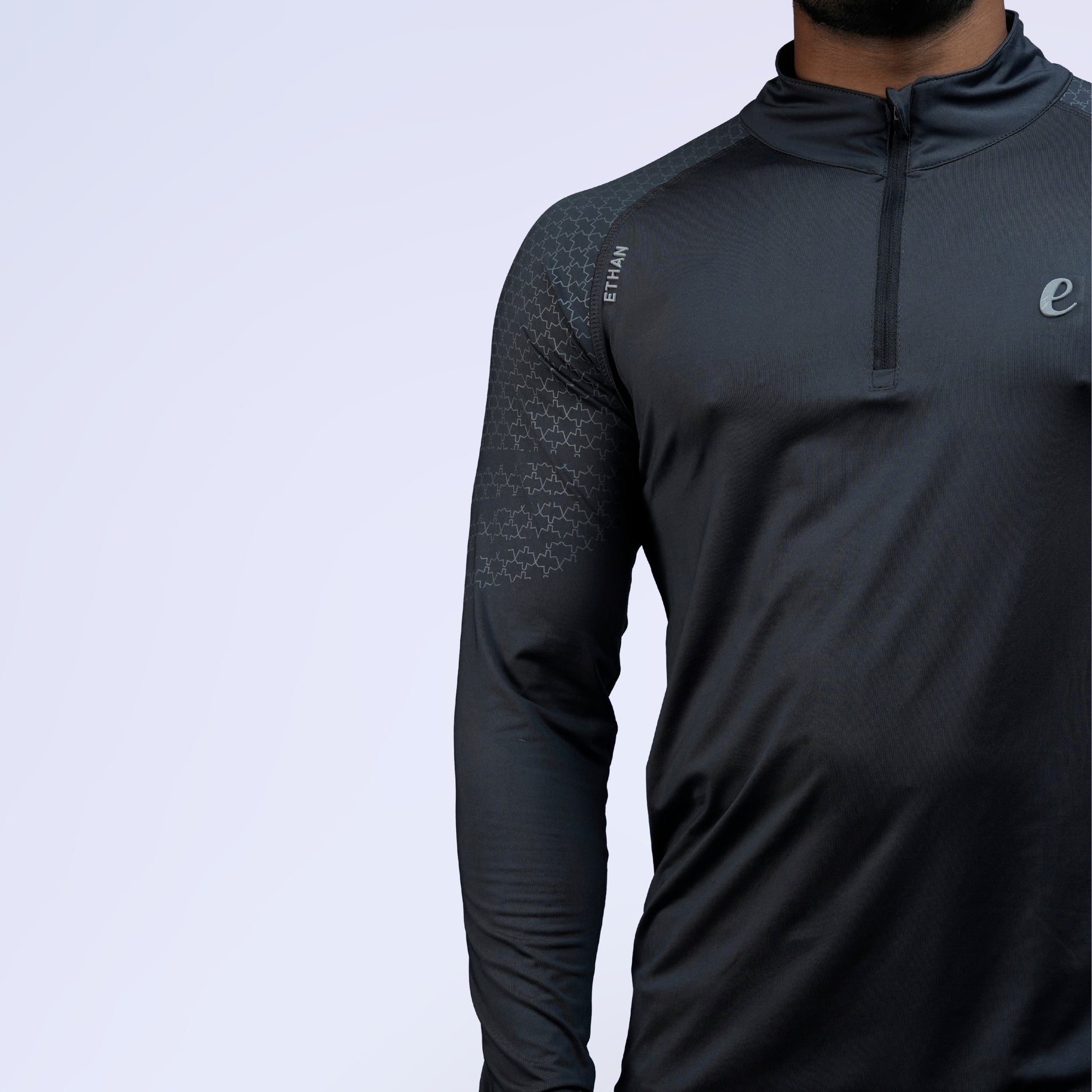 Ethan Full Sleeves Zipper With Shoulder Print