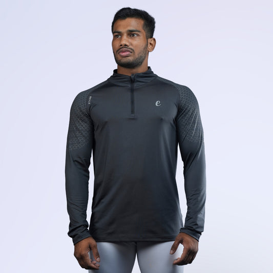 Ethan Full Sleeves Zipper With Shoulder Print