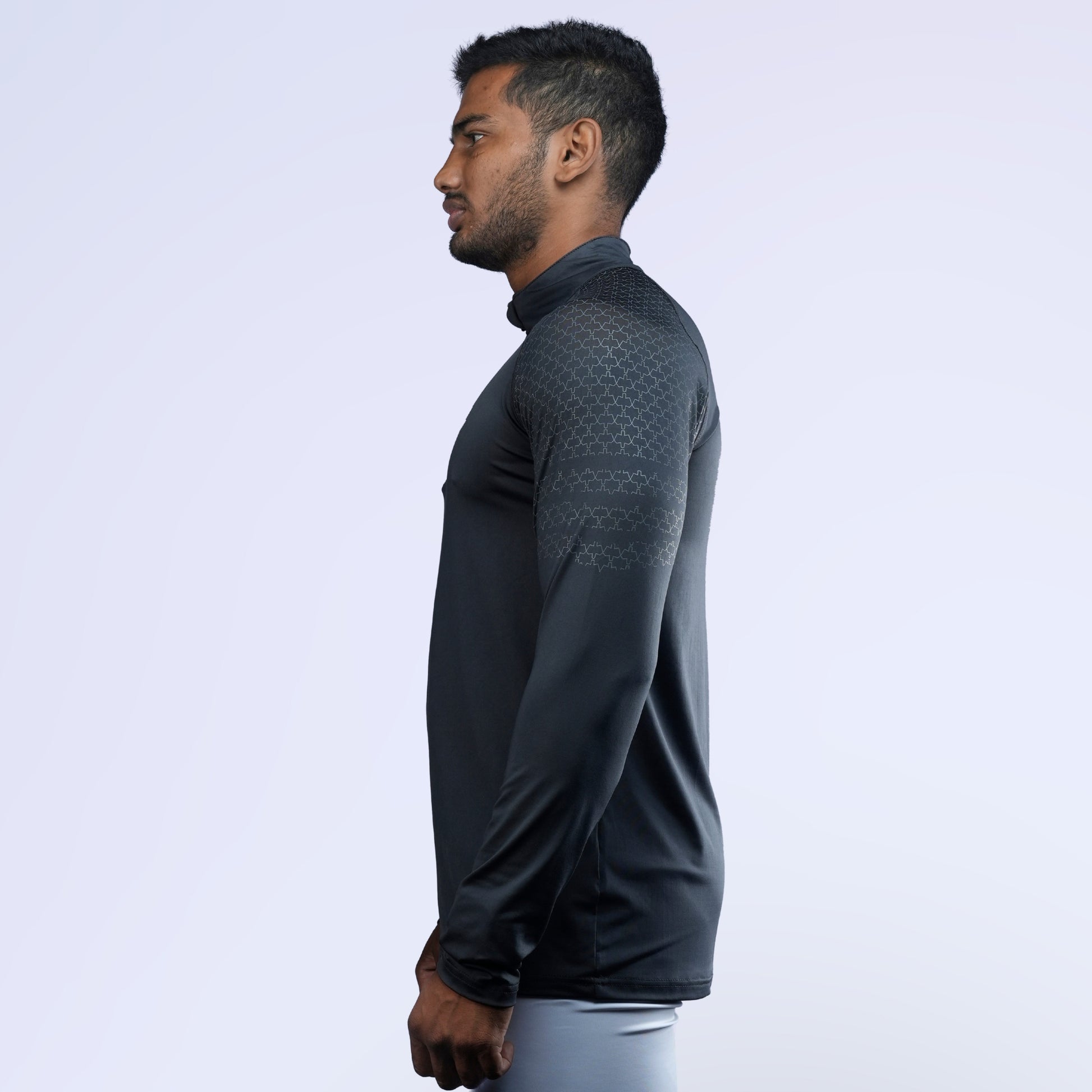 Ethan Full Sleeves Zipper With Shoulder Print