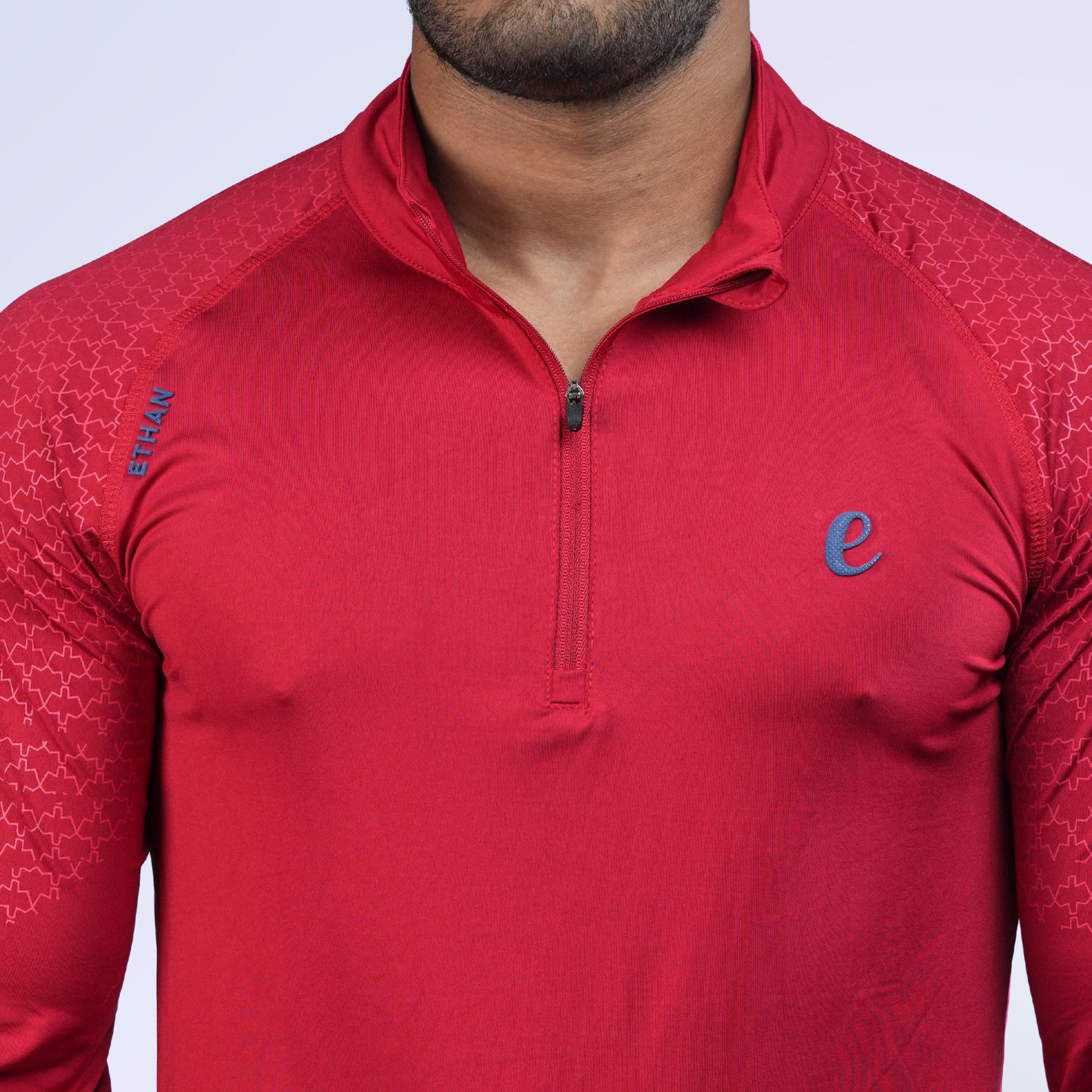 Ethan Full Sleeves Zipper With Shoulder Print