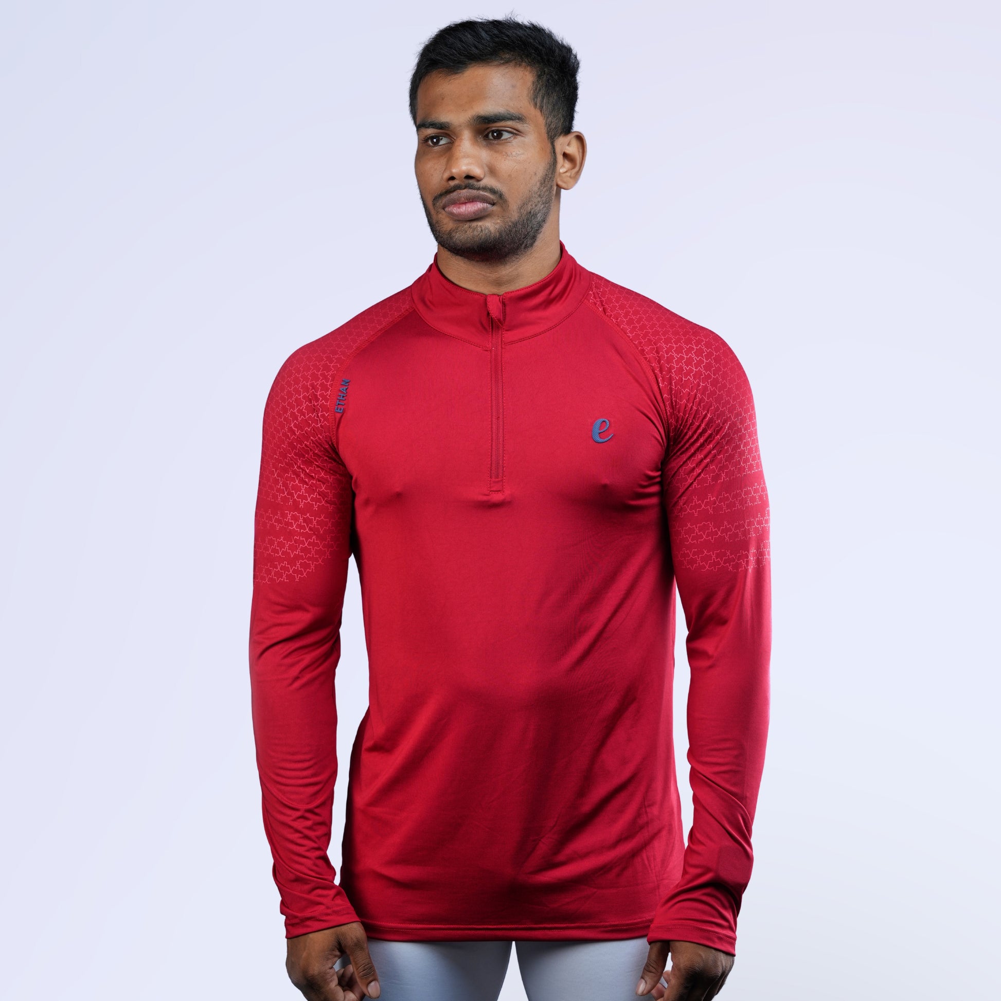 Ethan Full Sleeves Zipper With Shoulder Print