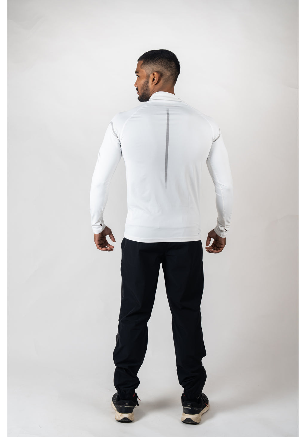 Ethan Men Solid Full Sleeve Zipper Collar T-Shirt