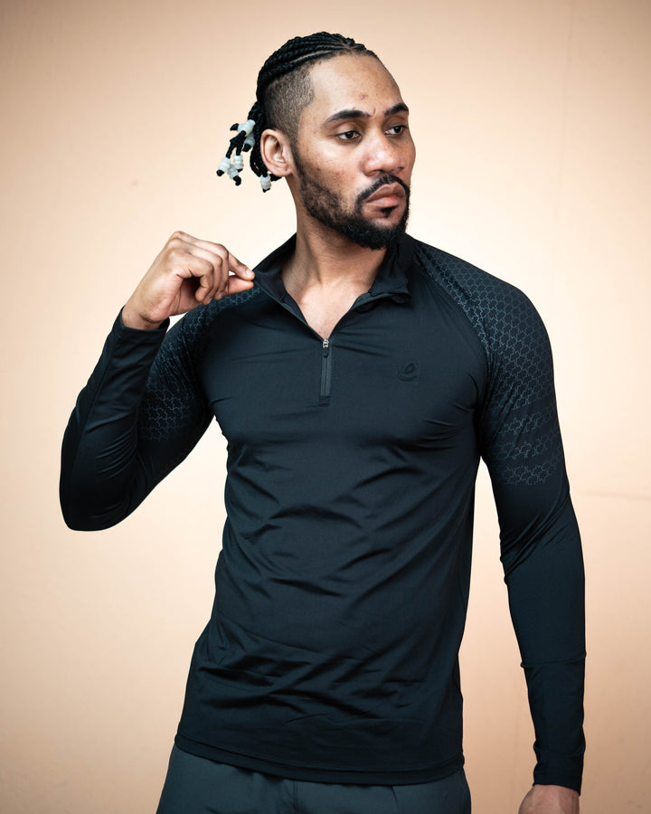 Men’s Muscle-Fit Quarter-Zip Performance Top